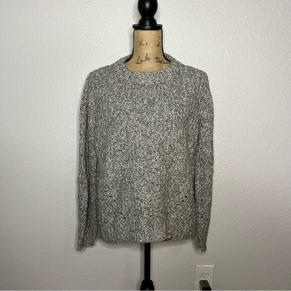 Universal Thread Womens Grey Multicolor Knit Crewneck Sweater sz M - Picture 1 of 8